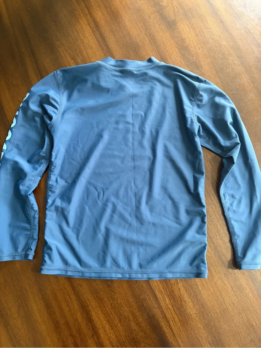 Kids Long-Sleeve Navy Rashguard with Light Blue Gingham Swim Shorts